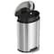 Hls Commercial 13 gal Half-Round Indoor Metal Can, Silver, Step Pedal, Stainless Steel, 19 in HLSS13DFR - alternate 8